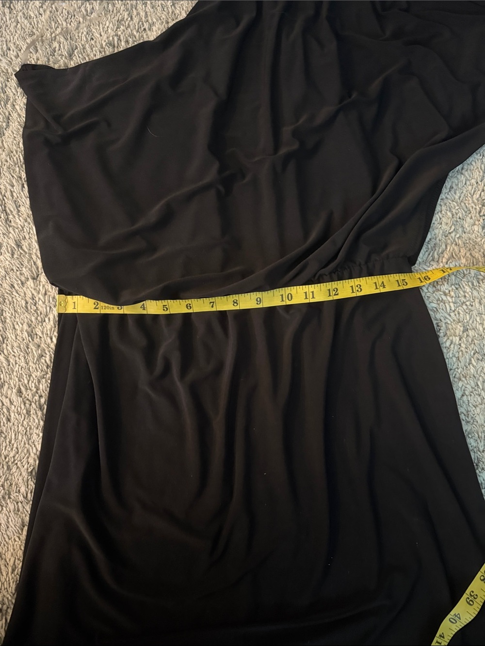 Asymmetrical little black cocktail dress  wedding guest feminine plus size XL - Picture 6 of 7